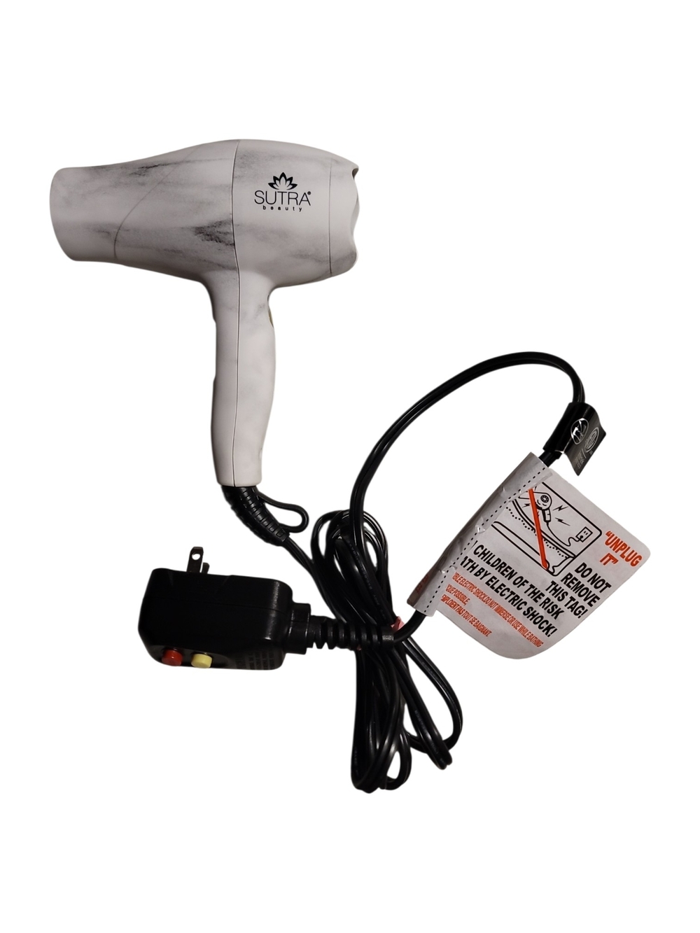 Sutra Beauty White Marble Travel Hair Dryer